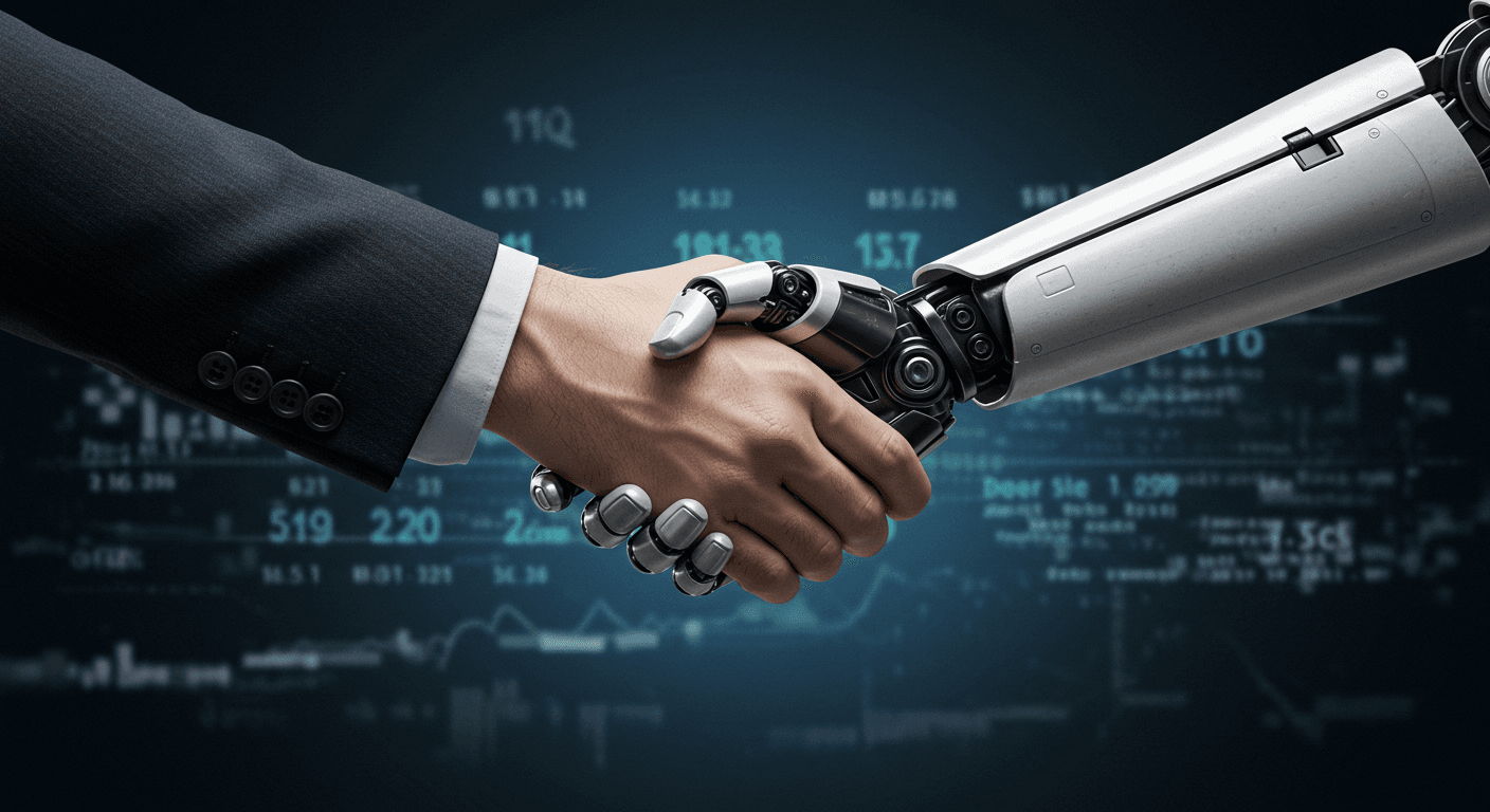 Business handshake representing automation partnerships